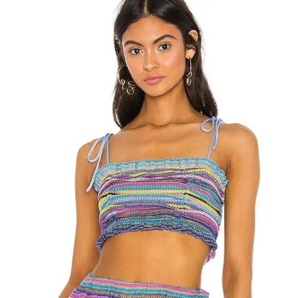 NWOT MAJORELLE Sawyer Top in rainbow size small - Picture 1 of 6